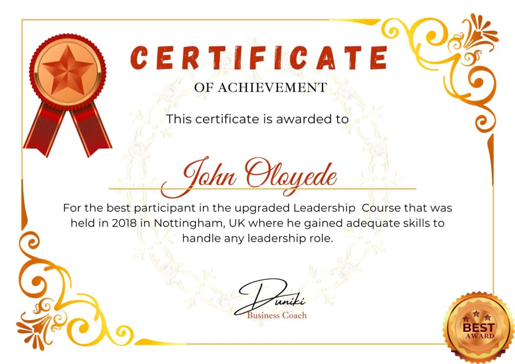 Leadership certification
